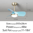 Modern Ceiling Fan with Lighting for Home, 48W Axyaa Bedroom Living Room Decor