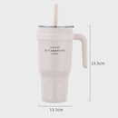 Axyaa Stainless Steel Insulated Tumbler with Handle and Straw - 1100ml