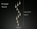 Axyaa Crystal Stone Pendant Light Gold Copper Ceiling Lamp