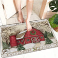 Axyaa Christmas Decoration Door Mat Non-Slip Floor Carpet for Home