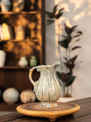 Axyaa Blue & White Floral Ceramic Vase: Elegant Home Decor & Table Centerpiece