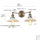 Axyaa 2-Head Industrial Vintage Wall Lamp Clear Glass Stair Light Fixtures
