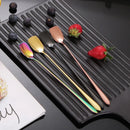 Axyaa Stainless Steel Square Head Spoon Teaspoons - Kitchen Tableware Mixing Spoons