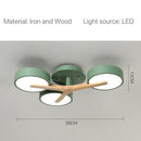 Axyaa Nordic Wood Ceiling Chandelier LED Lighting for Modern Home Decor