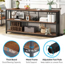 Axyaa Industrial 3 Tier Console Table for Entryway, 70.89" Rustic Sofa Table