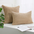 Axyaa Corduroy Striped Cushion Cover for Home Decor
