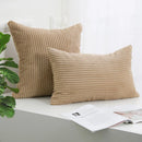 Axyaa Corduroy Striped Cushion Cover for Home Decor