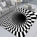 Axyaa 3D Optical Illusion Entrance Carpet: Trippy Living Room Rug for Hallway, Bedroom, Bathroom
