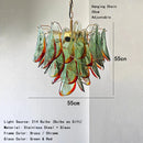 Axyaa Murano Glass Petal Chandeliers: Vintage Italian Pendant Lights for Living Room, Bedroom, Dining Table