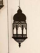 Axyaa Black Wooden Crescent Moon and Stars Wall Hanging