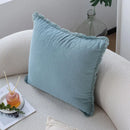 Axyaa Blue Cotton Tassel Pillow Cover for Sofa Living Room