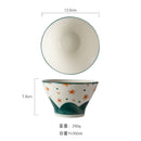 Axyaa Floral Bamboo Hat Bowl Set - High Quality Tableware for Noodles