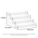 Axyaa Transparent Plastic Makeup Display Stand for Nail Polish - Mall Exhibitor Staircase