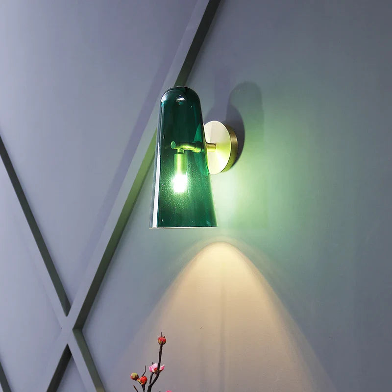 Luxury Dark Green Nordic Wall Lamp for Bedroom and Living Room by Axya