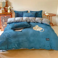 Axyaa Velvet Duvet Cover Set - Warm & Cozy Bedding for Twin Queen King