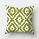 Army Green Geometric Printed Pillowcase by Axyaa for Living Room and Bedroom Decor