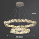 Axyaa Crystal Chandelier Stair Pendant Lamp Living Room Interior Lighting