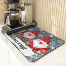 Axyaa Snowflake Fir Kitchen Drying Mat - Absorbent & Antiskid Drain Pad