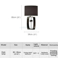 Axyaa Black Contemporary Table Lamp: LED Desk Light for Living Room or Bedroom