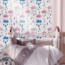 Axyaa Cloud Rain Star Geometric PVC Tile Sticker for Home Decor