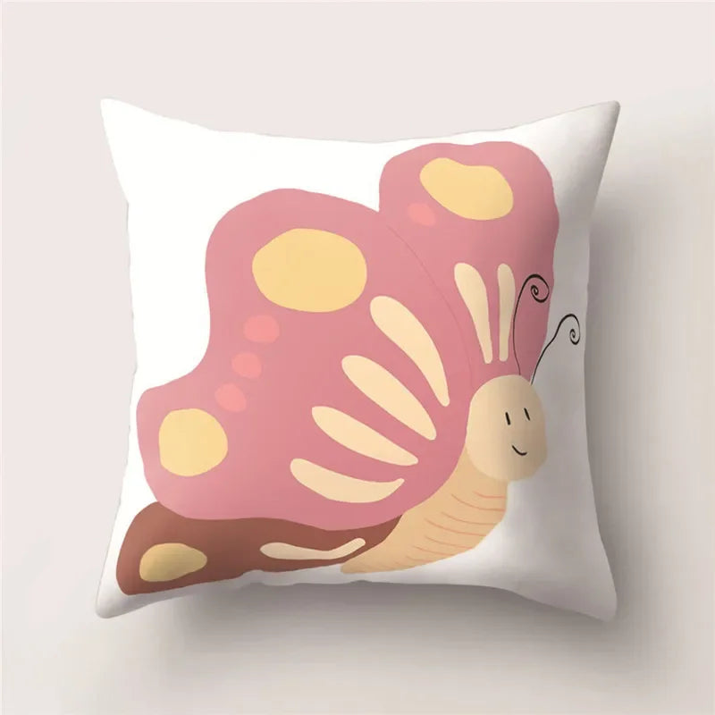 Butterfly Print Decorative Cushion Cover 45X45CM Sofa Polyester Pillow Case for Home Decor