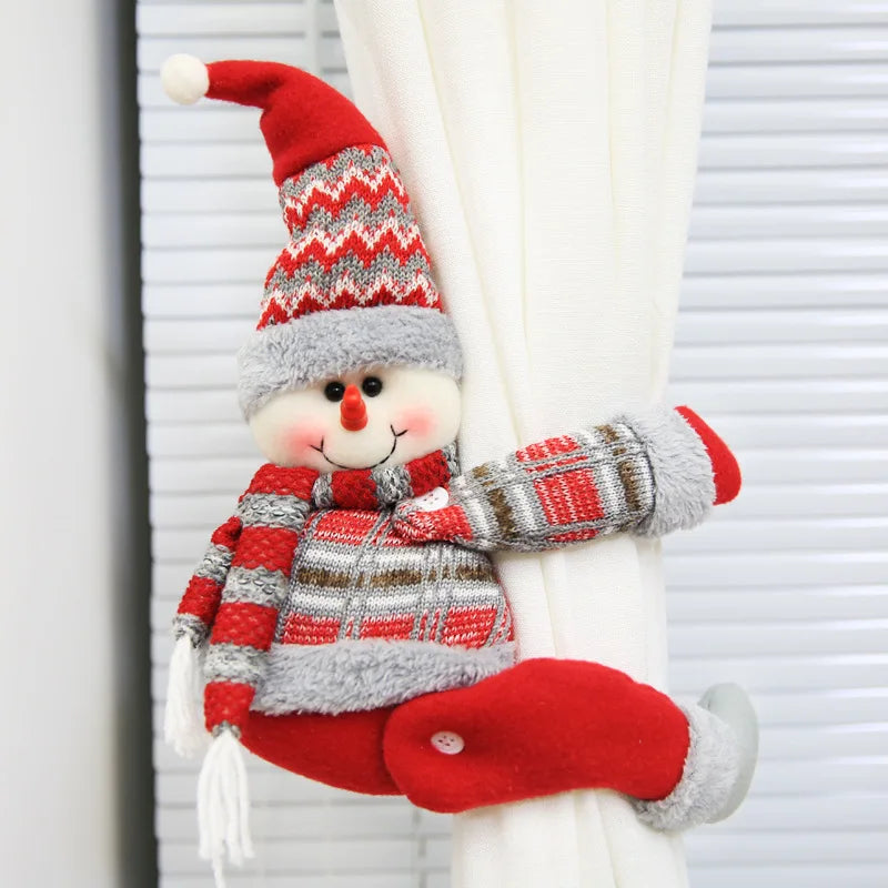 Axya Christmas Cartoon Doll Curtain Retaining Ring Decor - Hotel Restaurant Window Pendant