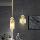 Axyaa Modern Geometric Marble Chandelier Pendant Lighting for Dining Living Study Balcony