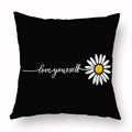 Axyaa Yellow Daisy Peach Skin Pillowcase