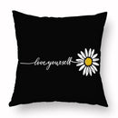 Axyaa Yellow Daisy Peach Skin Pillowcase