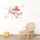 Axyaa Bear Airplane Wall Stickers for Kids Room - Cute Animals Nursery Decals