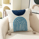 Axyaa Velvet Embroidered Tassel Pillowcase - Bohemian Style Headboard Cushion Cover