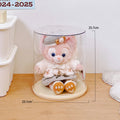 Axyaa Rotating Pendant Display Box: Dust-proof Action Figure Storage Stand