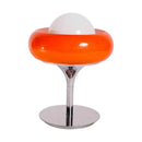 Axyaa Glass Floor Lamp Orange Red LED Metal Light Retro Egg Tart Table Lamp