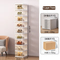 Axyaa Drop Front Shoe Storage Box Organizer Cabinet Rack