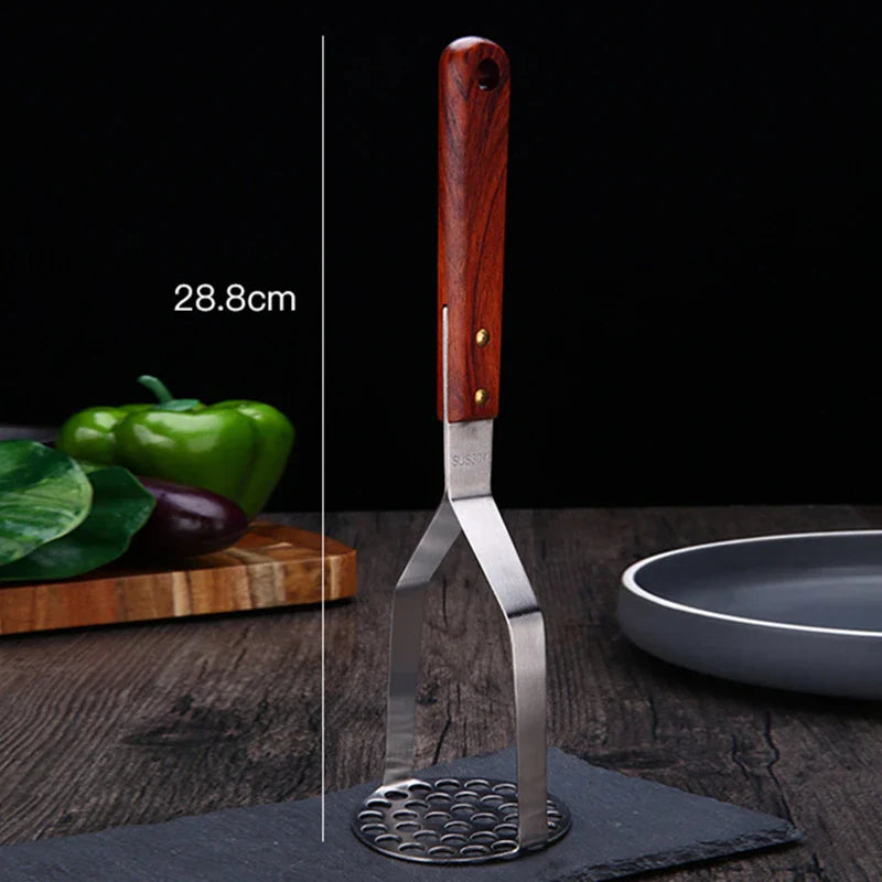 Axyaa Stainless Steel Potato Masher Kitchen Tool Veggies Fruit Crusher Pressure Mud Machine