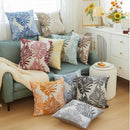 Axyaa Leaf Jacquard Couch Pillow Cover