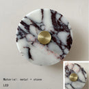 Axyaa Marble LED Wall Lamp Stone Gold Metal, 3000K Atmosphere Lighting