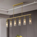 Axyaa Elegant Cracked Glass Chandelier - Modern All Copper Lighting for Living Room