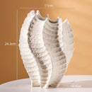 Axyaa Irregular Paths Ceramic Vase - Abstract Design for Flower Arrangements & Home Decor