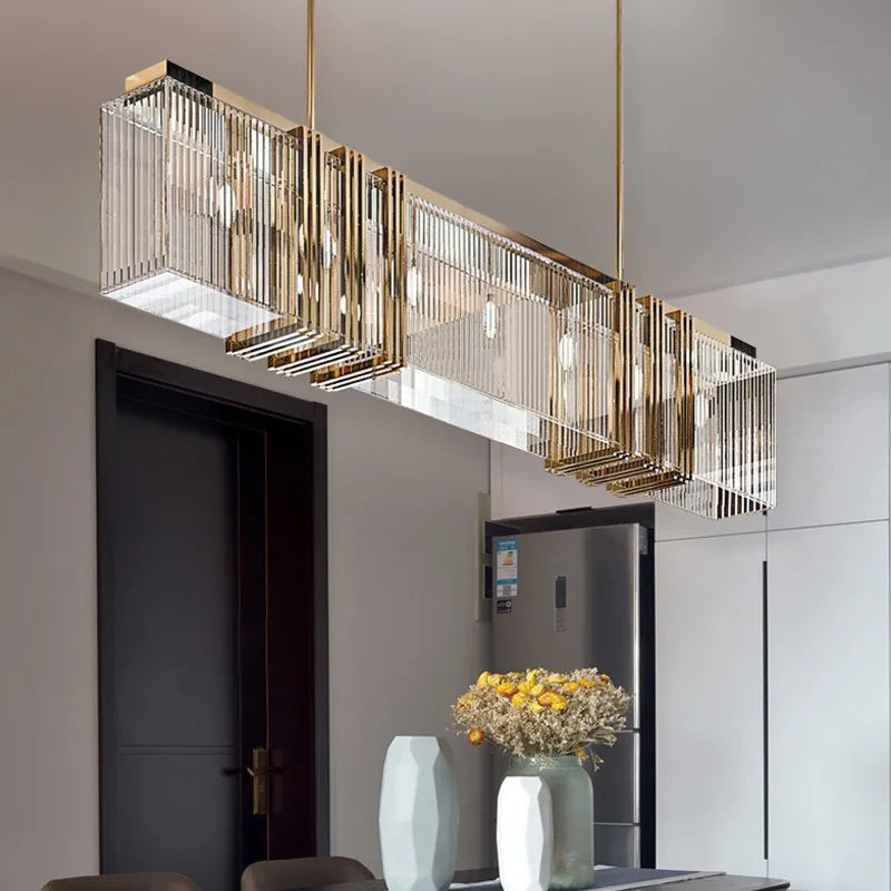 Axyaa Gold Lustre Steel Pendant Lighting for Dining Room