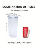 Axyaa 2.8L Airtight Food Storage Jars - Set of 4 with Labels and Pen