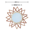 Rattan Woven Hanging Mirror Living Room Decorative Mirror by Axyaa