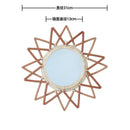 Rattan Woven Hanging Mirror Living Room Decorative Mirror by Axyaa