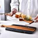 Axyaa Marble Wood Cutting Board for Kitchen: Versatile Serving Platter for Food Prep