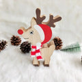 Axyaa Christmas Wooden Deerlet Ornaments Holiday Decor Craft Gift