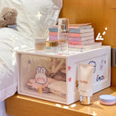 Axyaa Large Storage Box with Transparent Magnetic Lid for Clothes, Toys, and Dolls