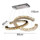 Axyaa Crystal Chandelier Pendant Light for Living Room Bedroom Ceiling Lighting