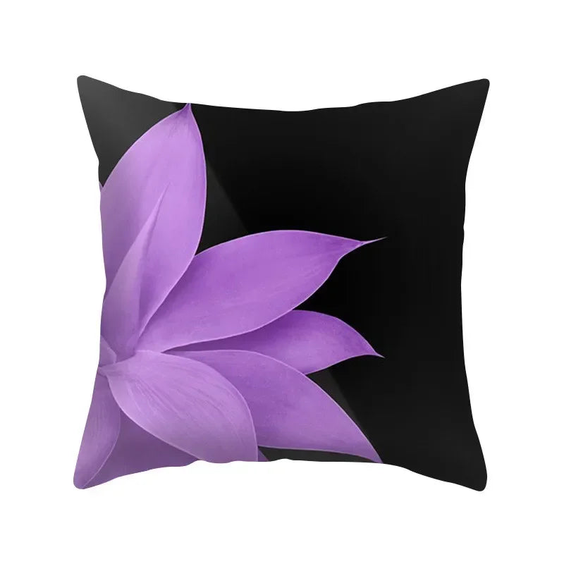 Axyaa Blue Purple Polyester Pillow Case Throw Pillow Cover