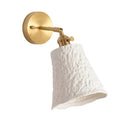 Axyaa Elk Ceramic Lampshade LED Wall Sconce, Nordic Modern Lighting for Bedroom, Bathroom