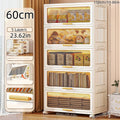 Axyaa Foldable Flip-Top Storage Cabinet: 3-6 Tier Kitchen/Bathroom/Living Room Organizer